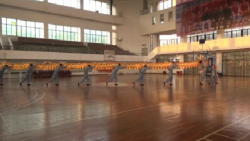 襄樊第十三届全国运动会自选舞龙项目-华东交通大学花椒舞龙队（战龙）